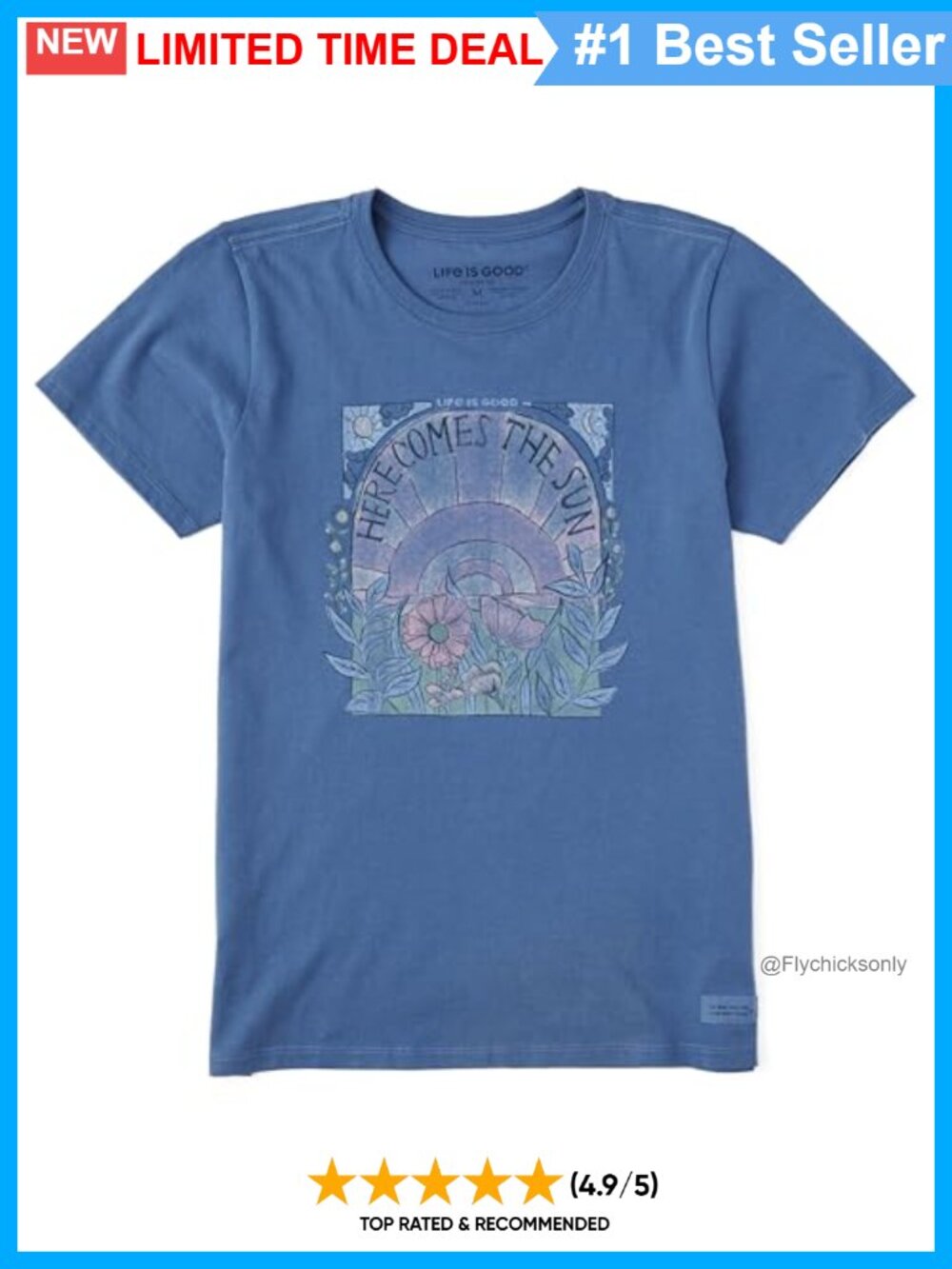 Life is Good Crusher-Lite Tee Short Sleeve Cotton Graphic